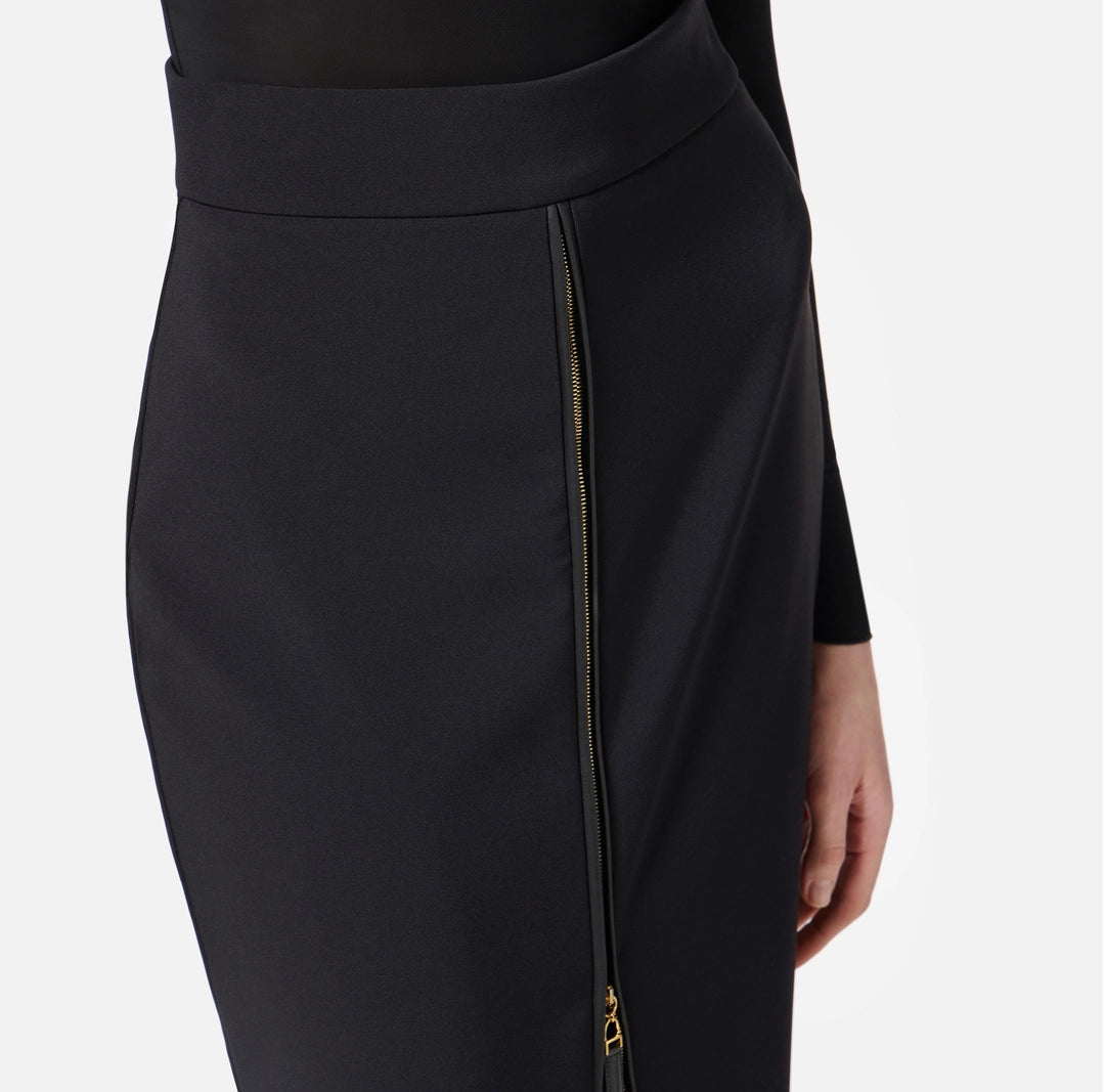Gonna in crêpe leggero con zip GO13456E2 Elisabetta Franchi