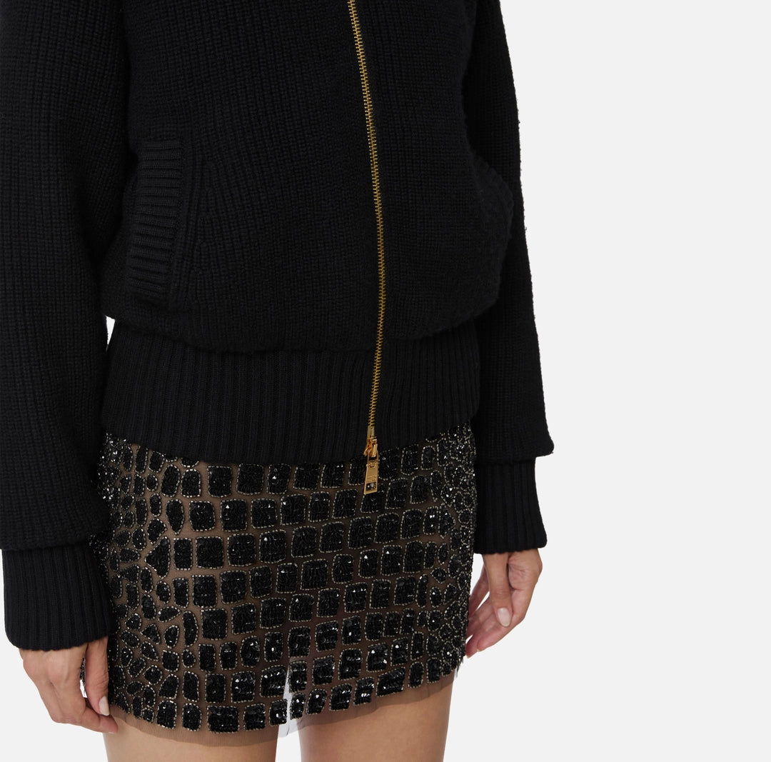 Gonna in tulle con ricami cocco GO13957E2 Elisabetta Franchi