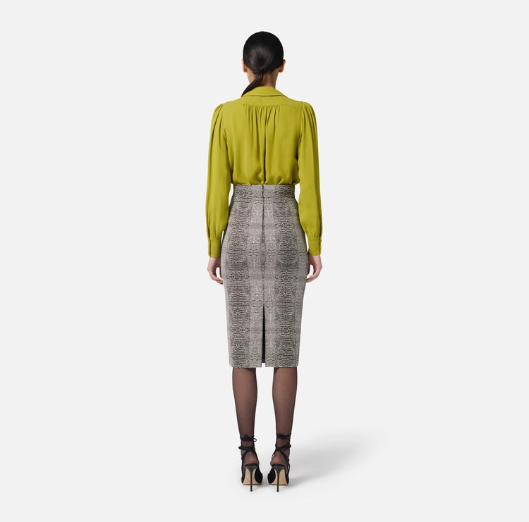 Gonna in viscosa con stampa pitone GO14157E2 Elisabetta Franchi