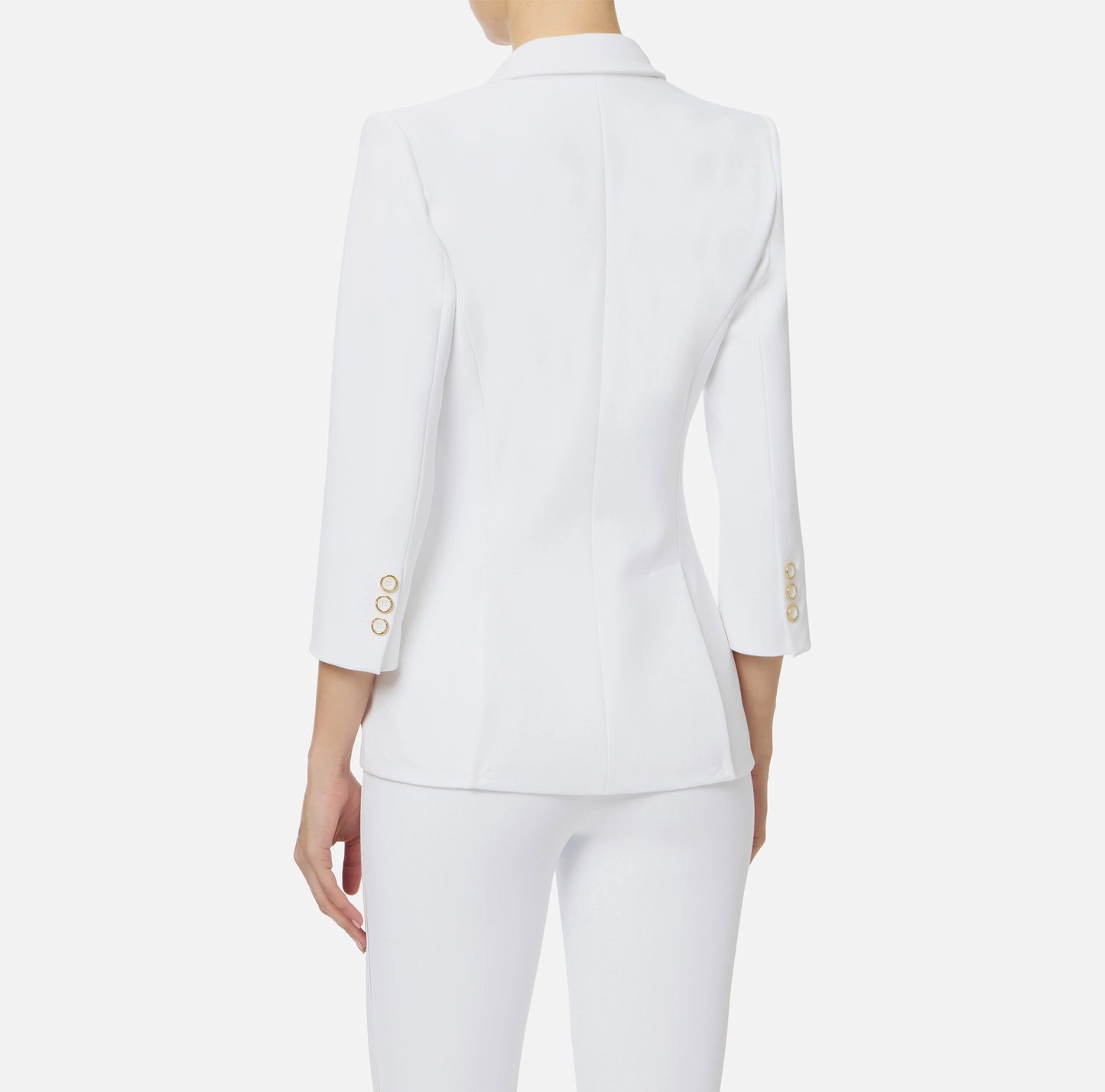 Giacca in doppio crêpe stretch con dettagli logo GI21561E2 Elisabetta Franchi