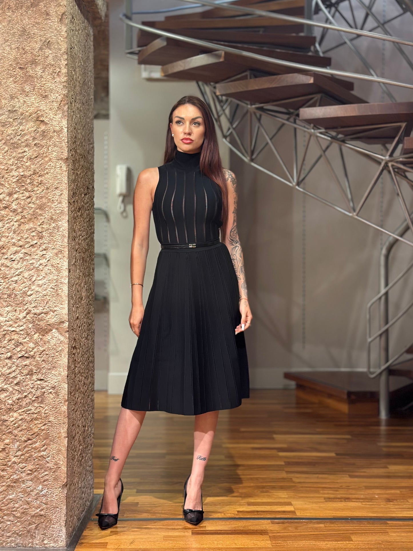 Abito in maglia con trama à jour AM02S56E2 Elisabetta Franchi