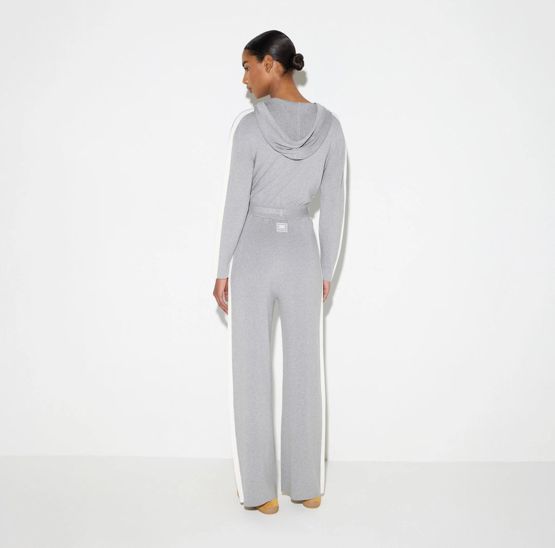 Tuta in maglia bicolore con logo KT71S66E2 Elisabetta Franchi