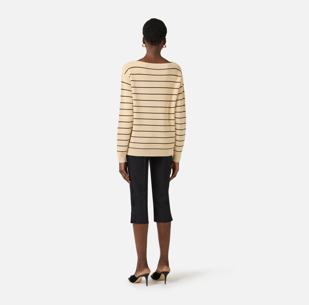 Pullover in maglia a righe MK02S62E2 Elisabetta Franchi