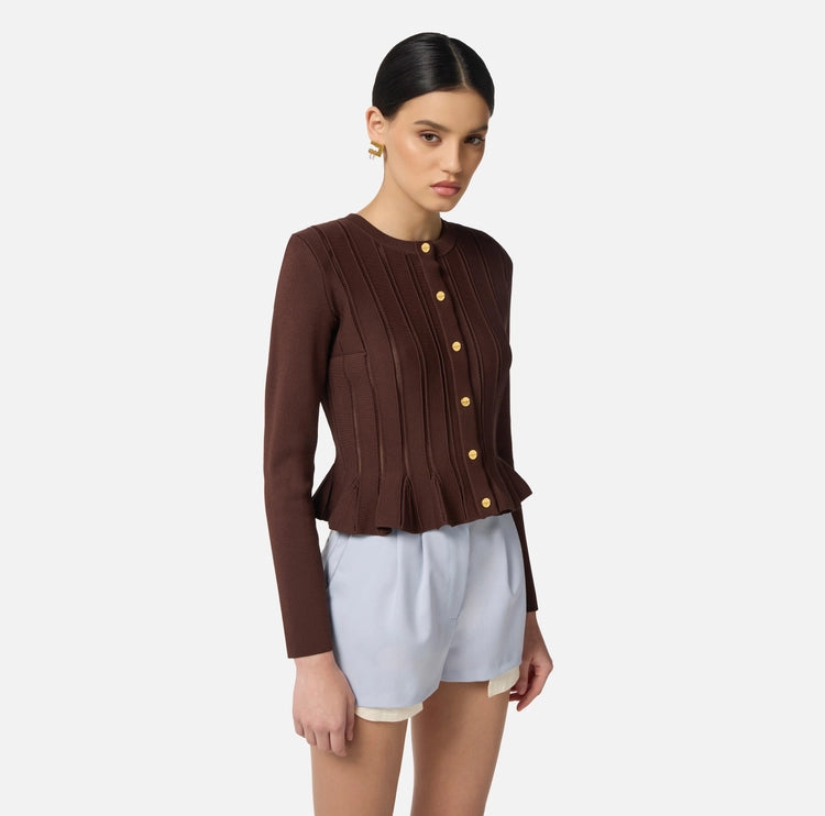 Giacca in maglia con dettagli à jour MK07S56E2 Elisabetta Franchi