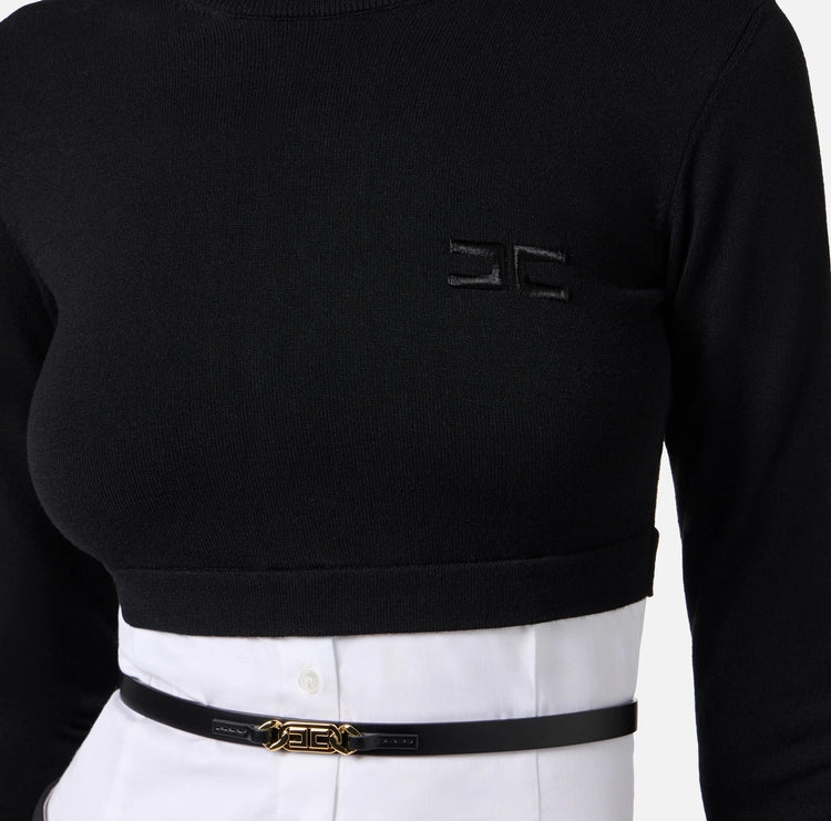 Maglia in viscosa e popeline di cotone MK14T56E2 Elisabetta Franchi