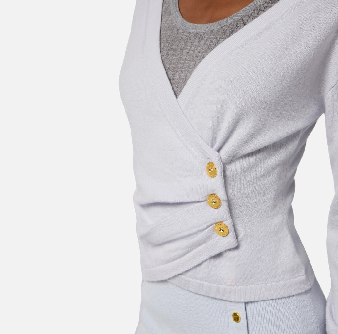 Maglia in misto cachemire con bottoni gioiello MK32S57E2 Elisabetta Franchi
