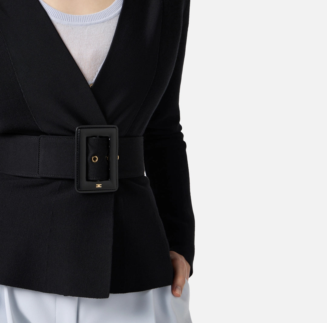 Giacca in maglia con cintura MK48S57E2 Elisabetta Franchi