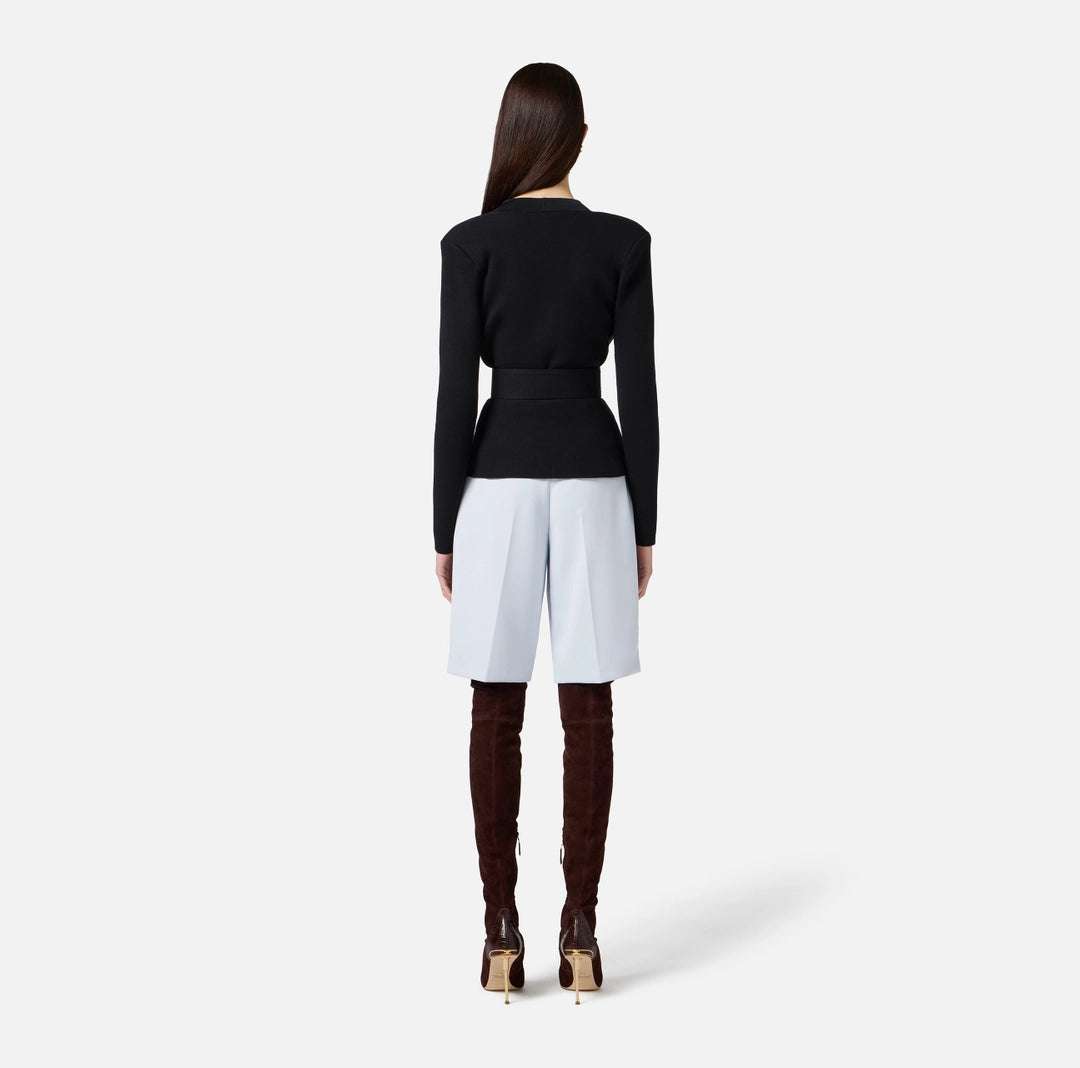 Giacca in maglia con cintura MK48S57E2 Elisabetta Franchi