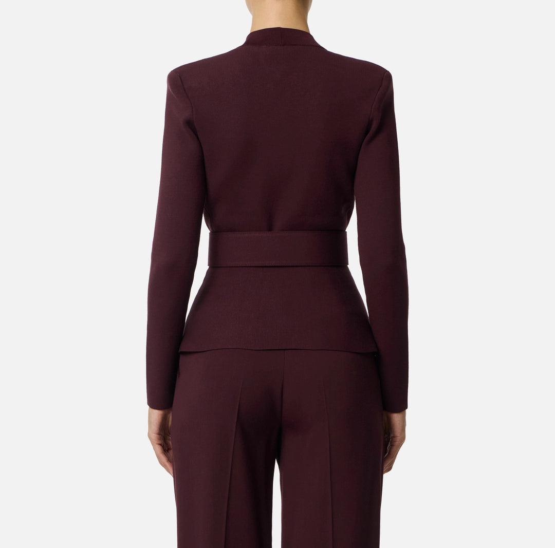 Giacca in maglia con cintura MK48S57E2 Elisabetta Franchi