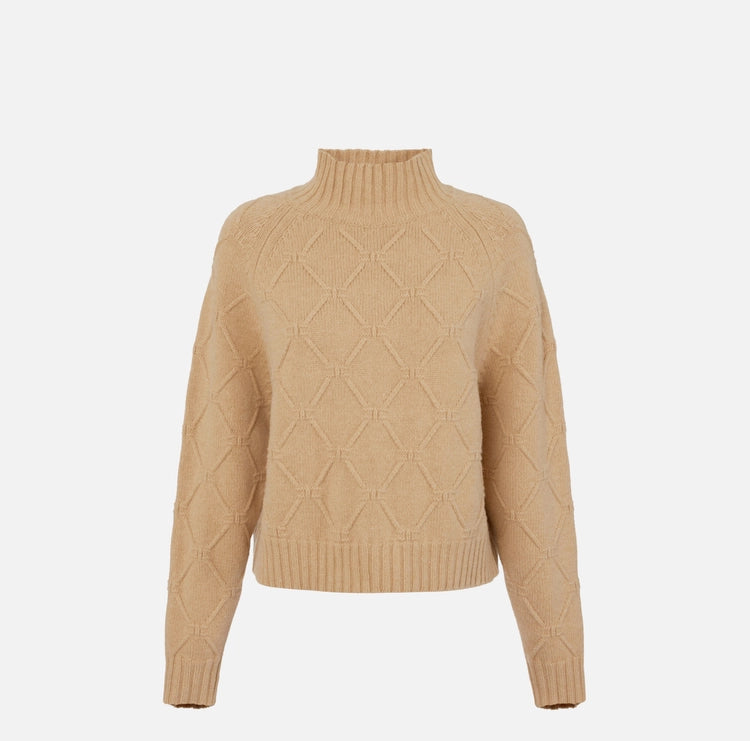 Pullover in maglia con losanghe jacquard MK55T57E2 Elisabetta Franchi