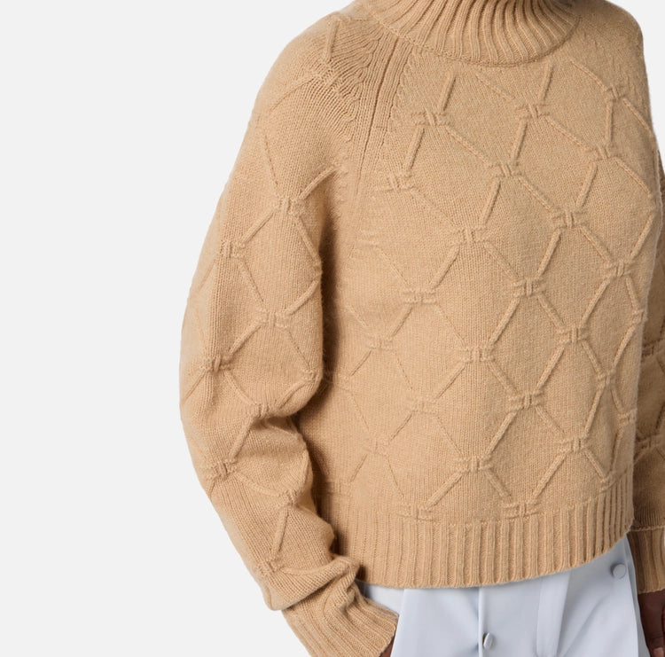 Pullover in maglia con losanghe jacquard MK55T57E2 Elisabetta Franchi