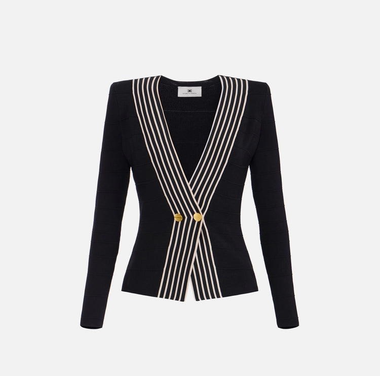 Top in maglia con bande a righe MK78S61E2 Elisabetta Franchi
