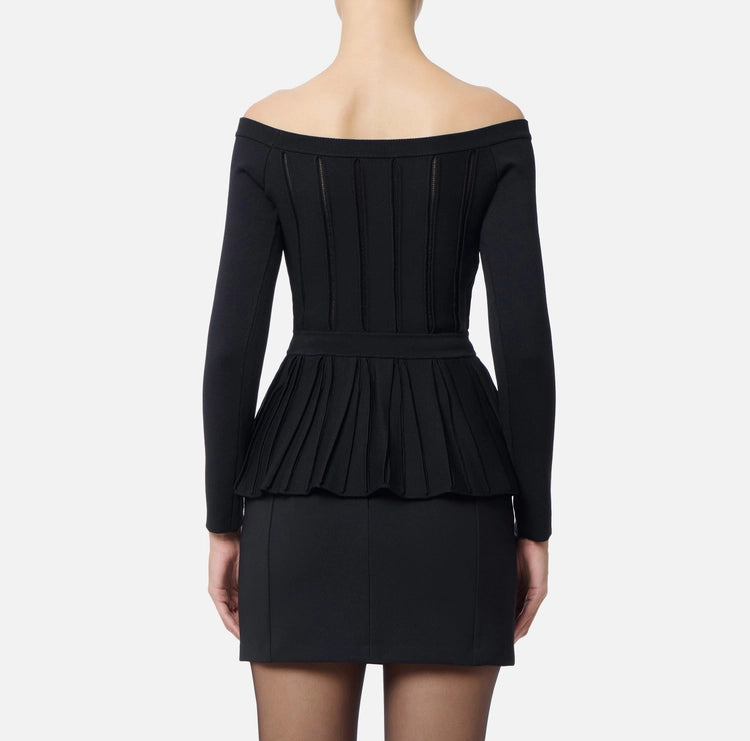Top in maglia di viscosa con baschina MK92S56E2 Elisabetta Franchi