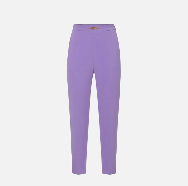 Pantalone dritto in crêpe con morsetto PA02341E2 Elisabetta Franchi