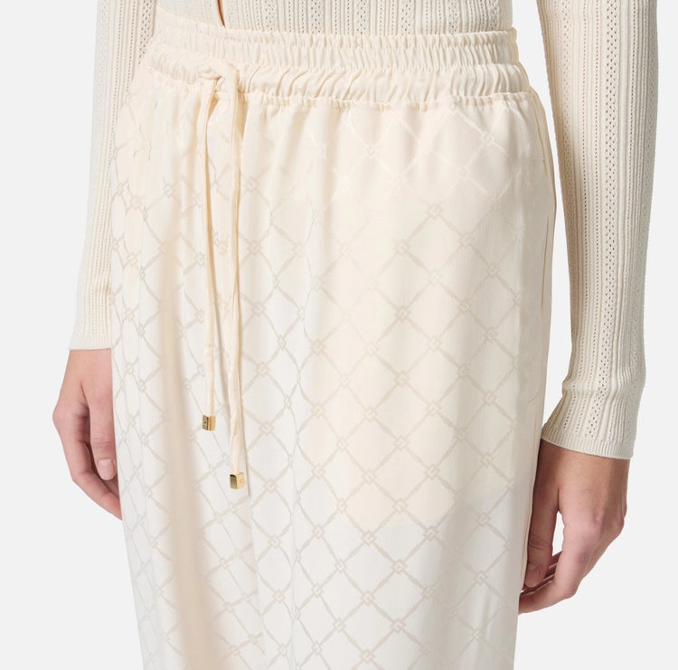 Joggers in satin con losanga jacquard PA09152E2 Elisabetta Franchi