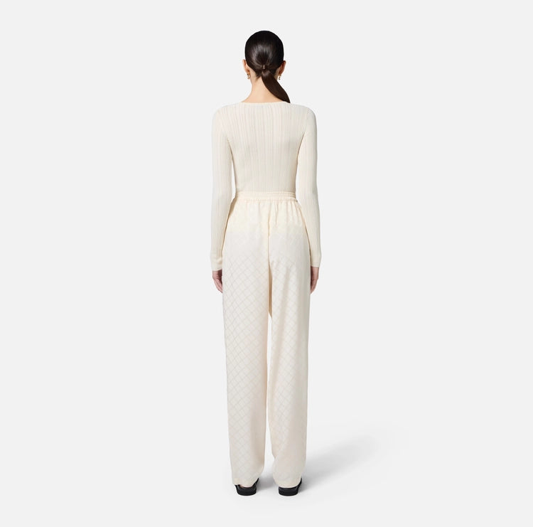 Joggers in satin con losanga jacquard PA09152E2 Elisabetta Franchi
