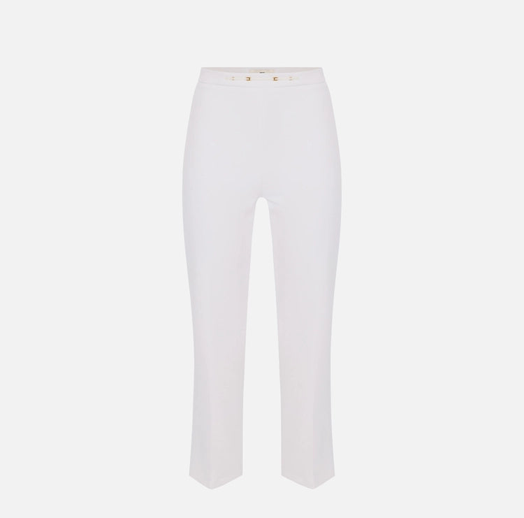 Pantaloni in doppio crêpe stretch con dettaglio gioiello PA19866E2 Elisabetta Franchi