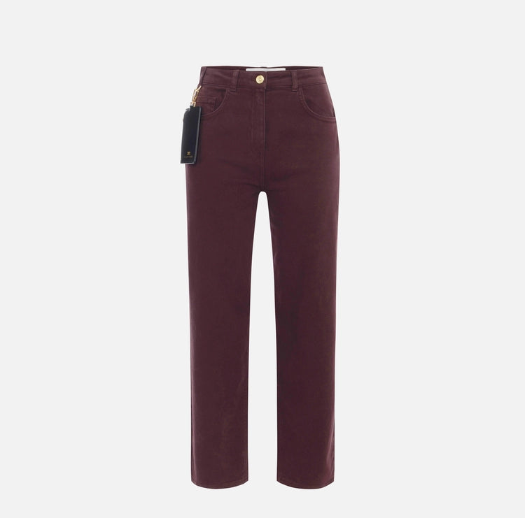 Jeans in drill di cotone PJ04D56E2 Elisabetta Franchi
