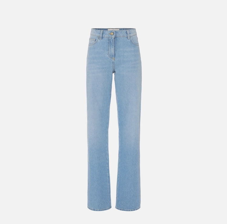 Jeans in denim con strass PJ06N56E2 Elisabetta Franchi