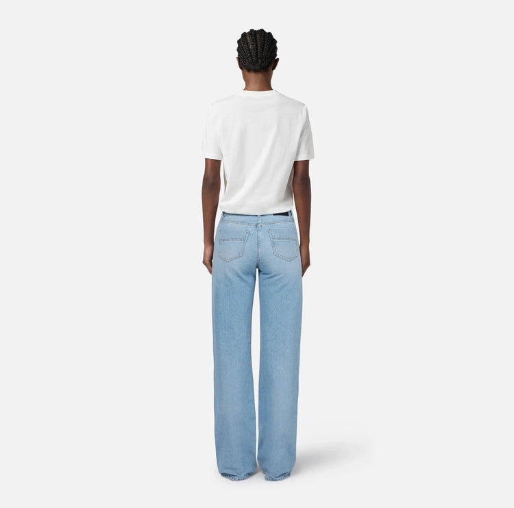 Jeans in denim con strass PJ06N56E2 Elisabetta Franchi