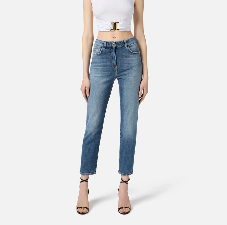 Jeans con logo embossed PJ07N56E2 Elisabetta Franchi