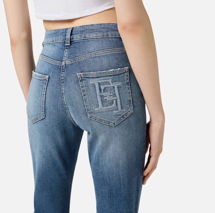 Jeans con logo embossed PJ07N56E2 Elisabetta Franchi