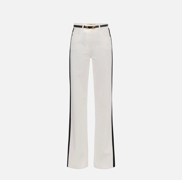Jeans con bande in raso PJ13I56E2 Elisabetta Franchi