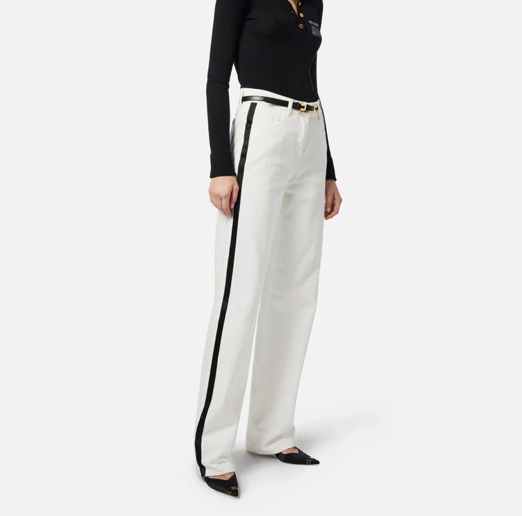 Jeans con bande in raso PJ13I56E2 Elisabetta Franchi