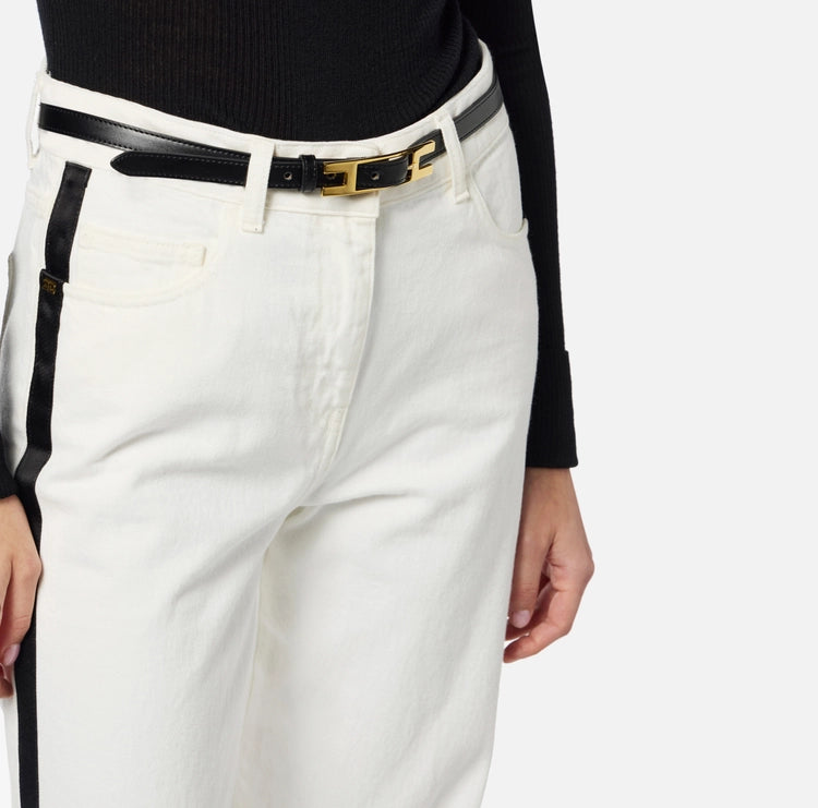 Jeans con bande in raso PJ13I56E2 Elisabetta Franchi