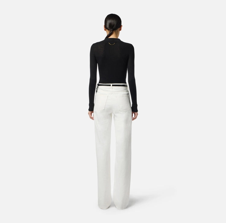Jeans con bande in raso PJ13I56E2 Elisabetta Franchi