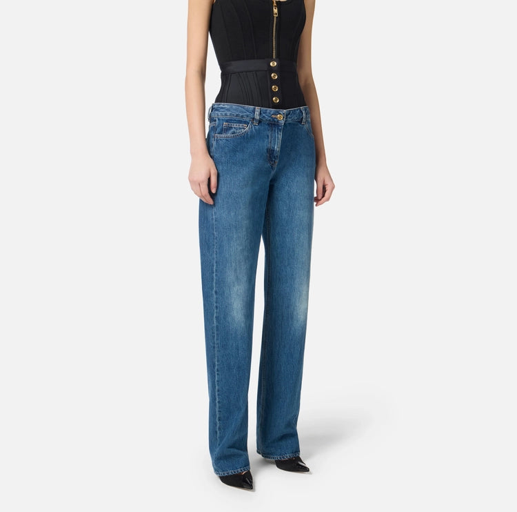 Jeans con vita in neoprene PJ15I56E2 Elisabetta Franchi