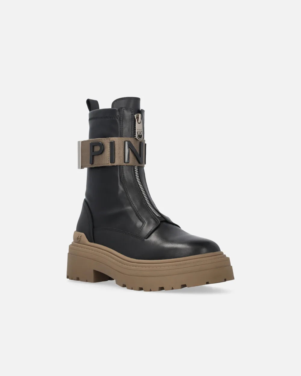 Stivali platform con logo lettering PINKO