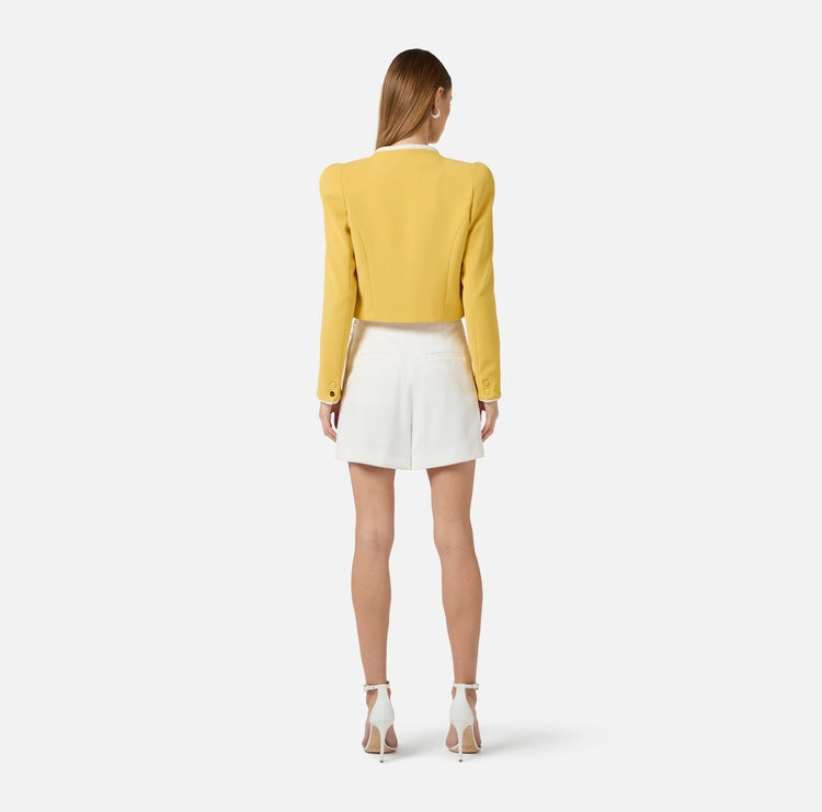 Shorts in gabardina con logo gioiello SH00561E2 Elisabetta Franchi