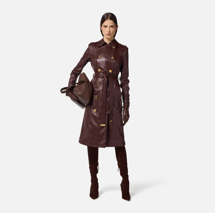 Trench in craquelé SP00256E2 Elisabetta Franchi