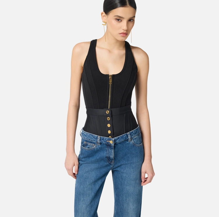 Top in lana punto stoffa TK57S56E2 Elisabetta Franchi