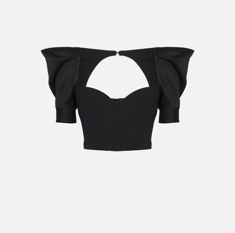 Top in crêpe e duchesse TO02656E2 Elisabetta Franchi