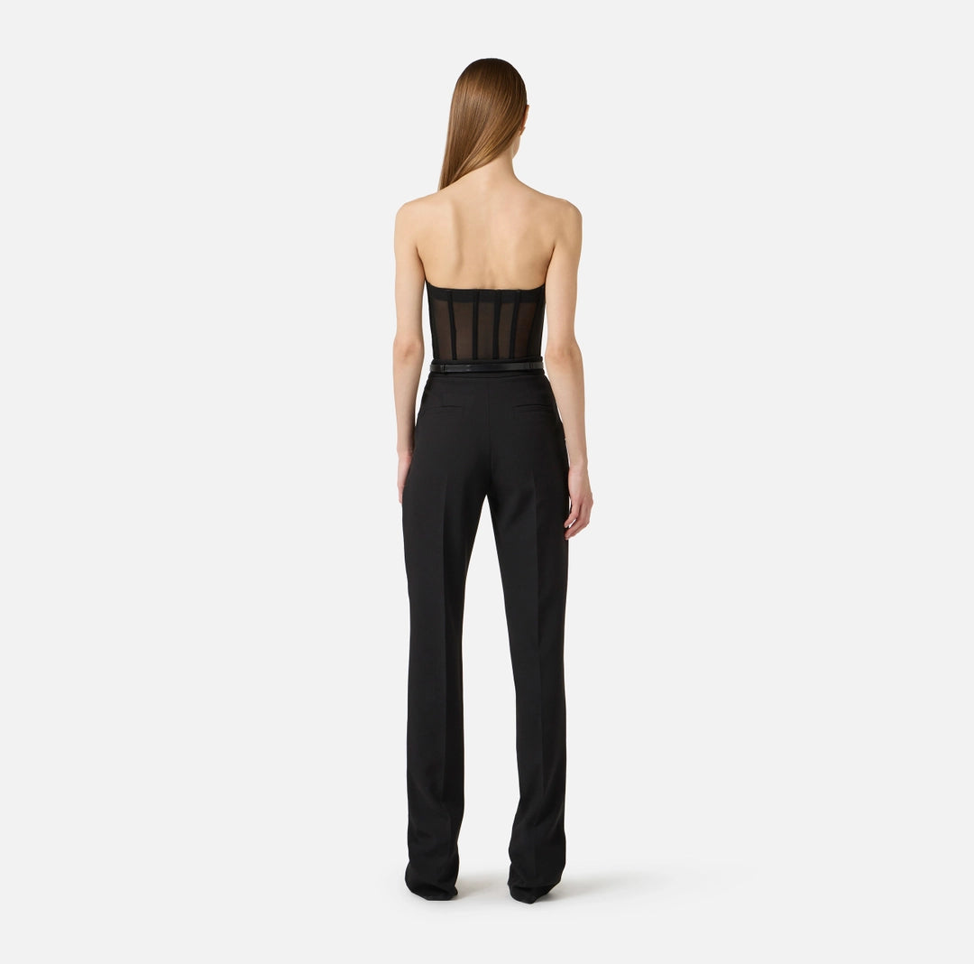 Top bustier in tulle e satin TO05162E2 Elisabetta Franchi