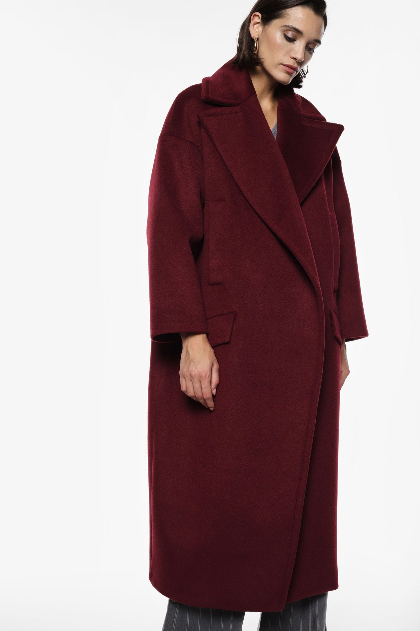 Cappotto over con maxi revers e tasche Imperial