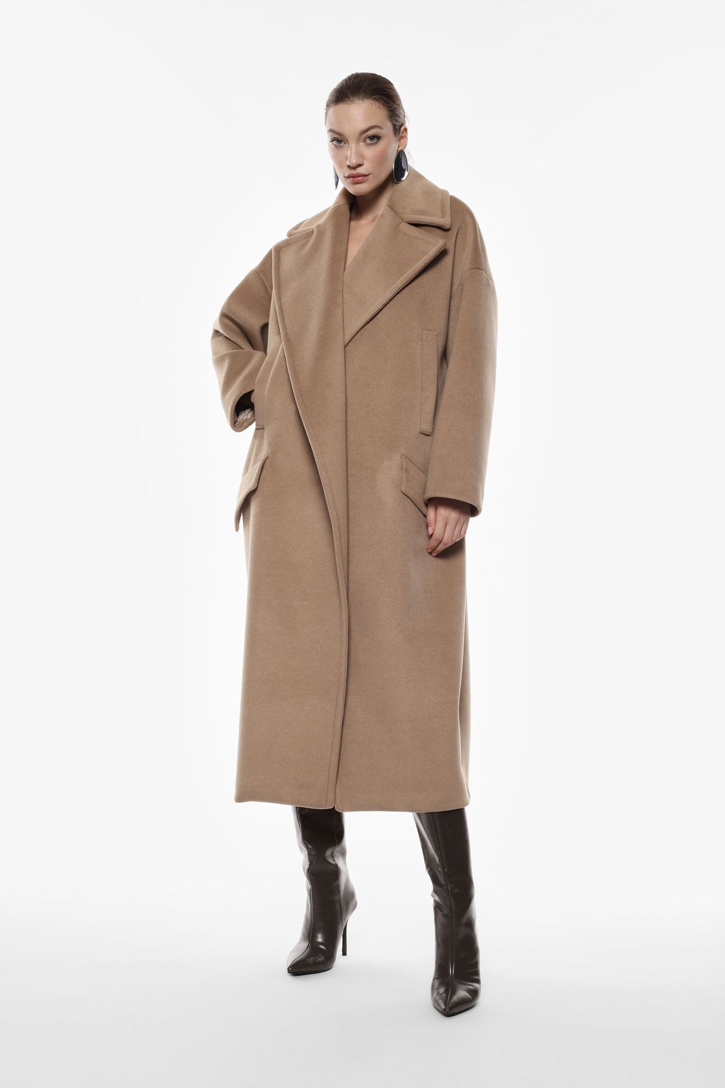 Cappotto over con maxi revers e tasche Imperial