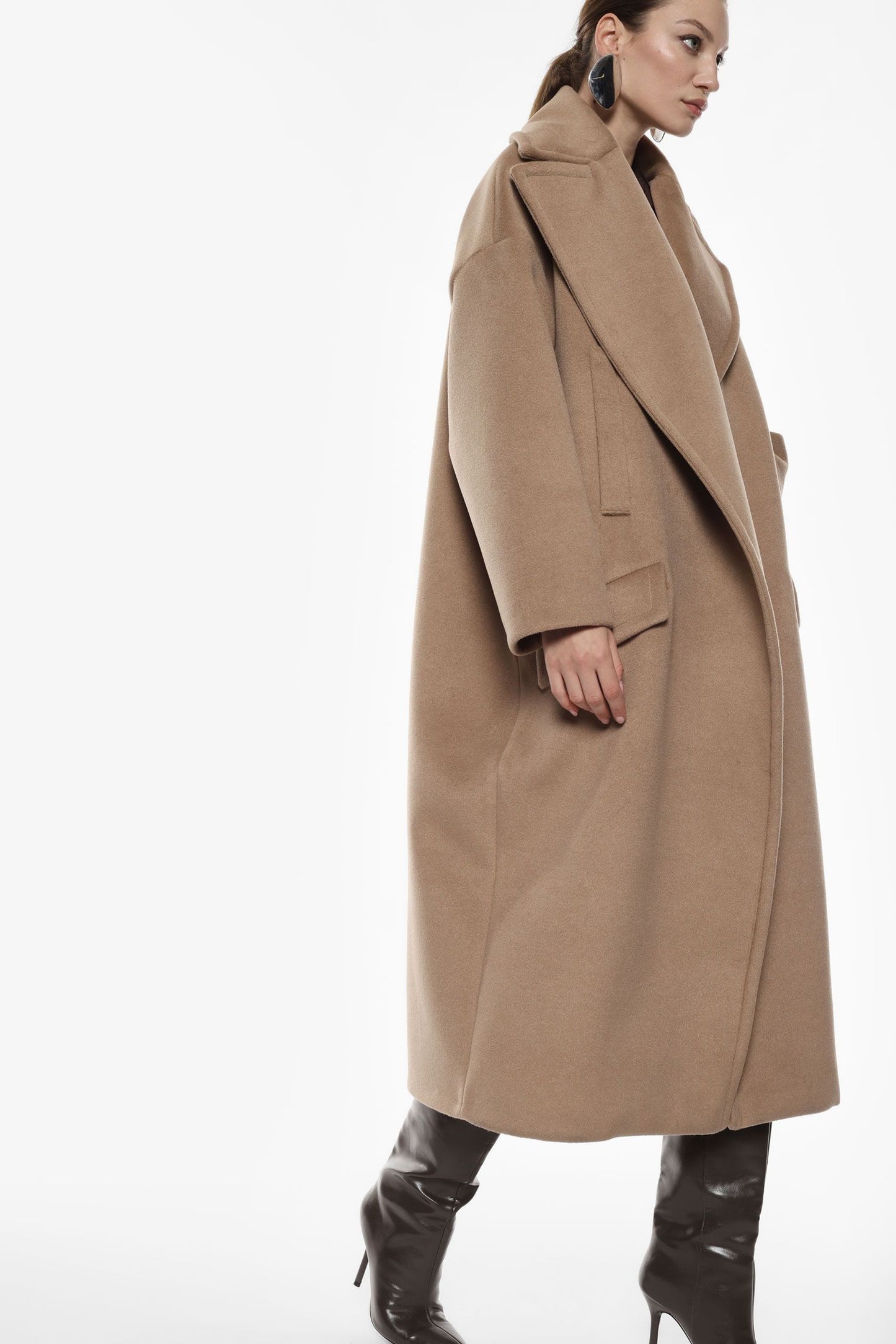 Cappotto over con maxi revers e tasche Imperial