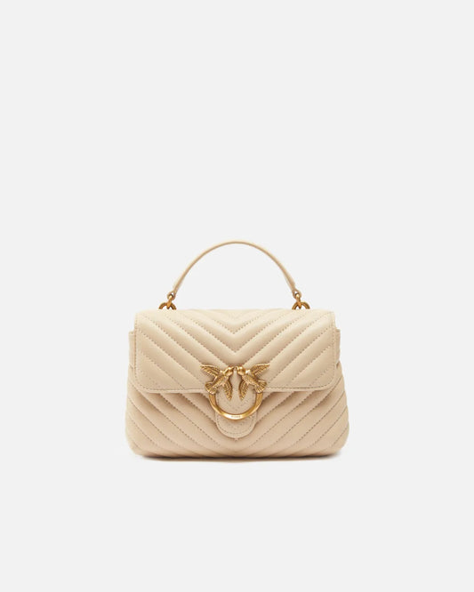 Borsa a mano piccola Love Bag Puff in morbida nappa matelassé Pinko