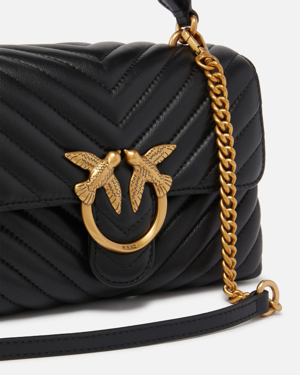 Borsa a mano piccola Love Bag Puff in morbida nappa matelassé Pinko
