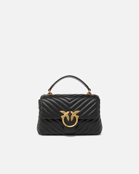 Borsa a mano piccola Love Bag Puff in morbida nappa matelassé Pinko