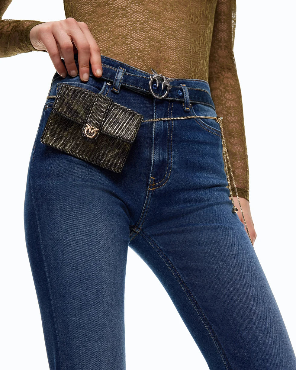 Jeans flared con cintura Pinko