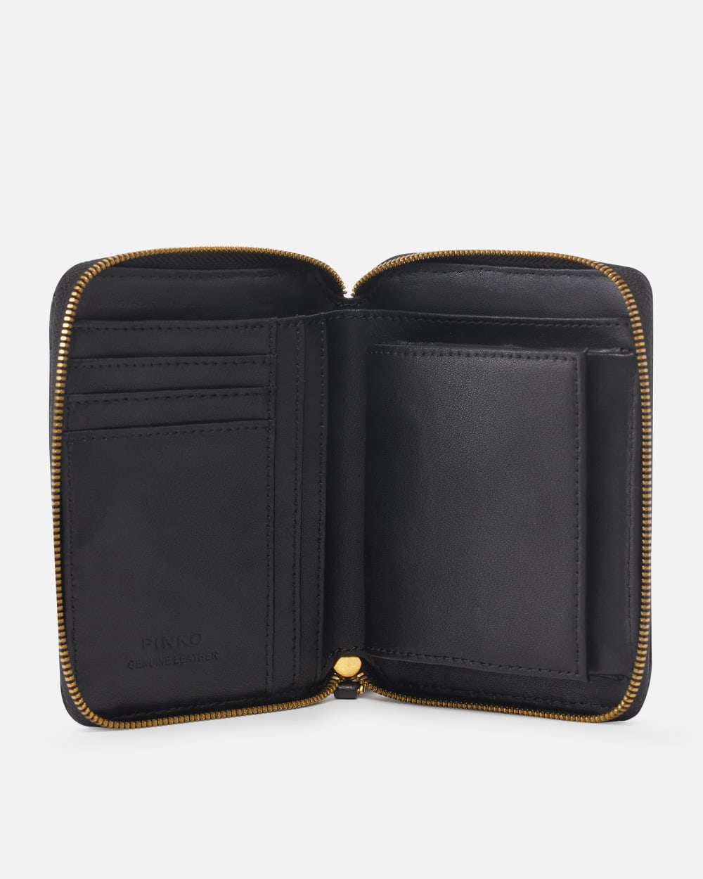 Portafoglio quadrato zip-around nappa trapuntata Pinko