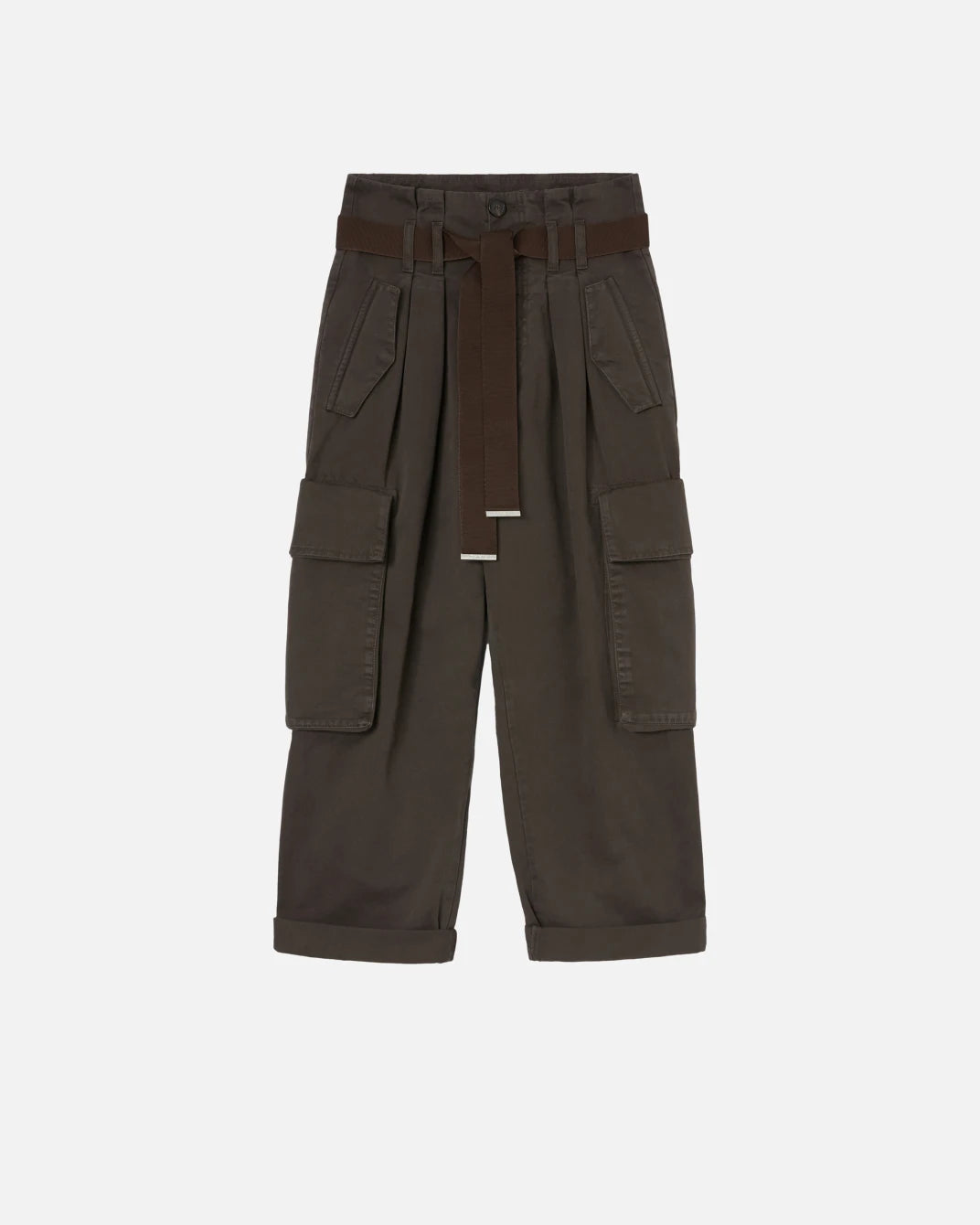 Pantaloni cargo oversize con cintura Pinko