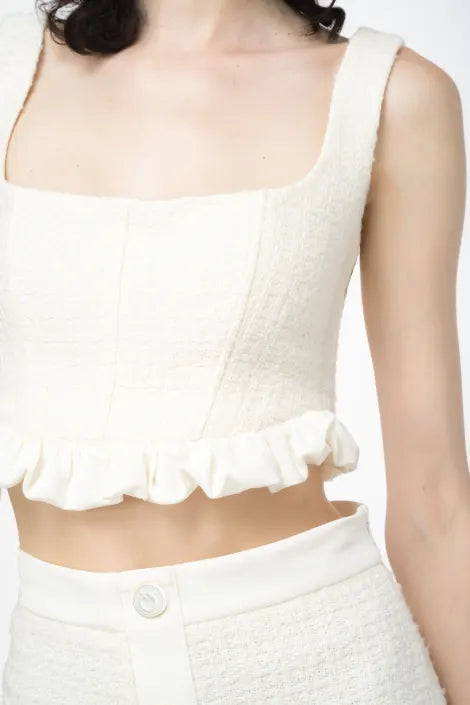 Crop top in tweed Pinko