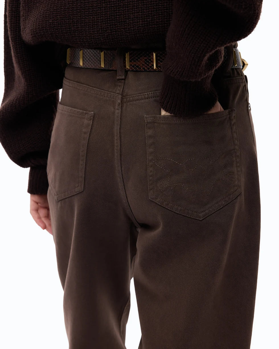 Pantaloni barrel fit in bull denim Pinko
