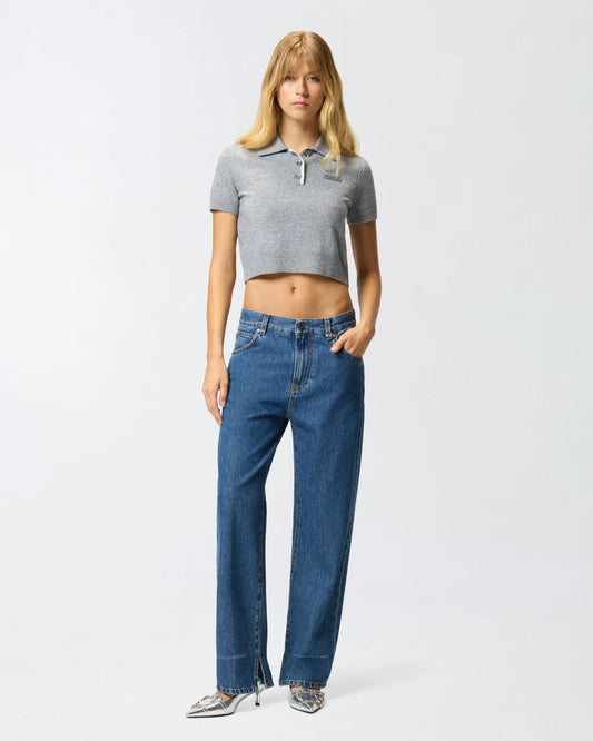 Jeans loose con spacco al fondo Pinko