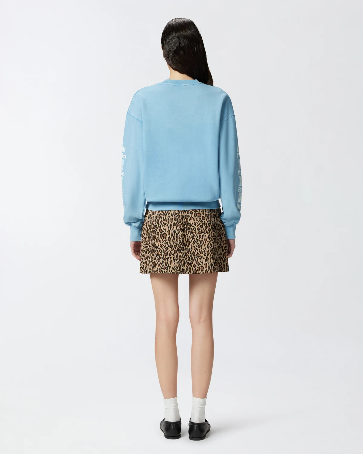 Felpa in cotone con maniche logate Pinko